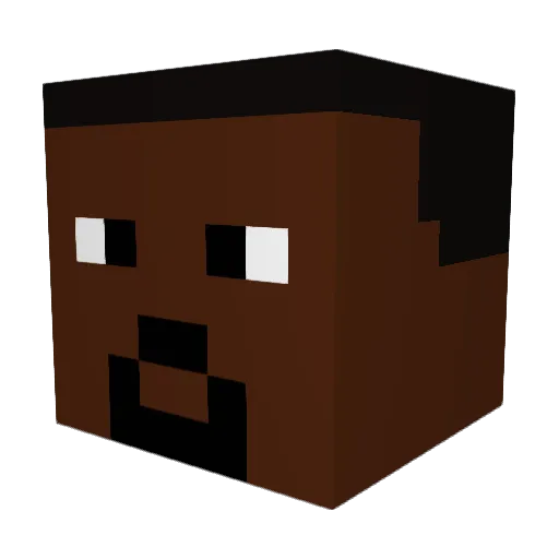 Hashtag_Outfield Minecraft avatar head, 3D render
