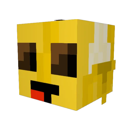 HasianBanana Minecraft avatar head, 3D render