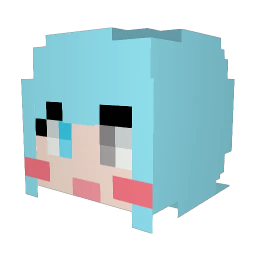 Hasil_ Minecraft avatar head, 3D render