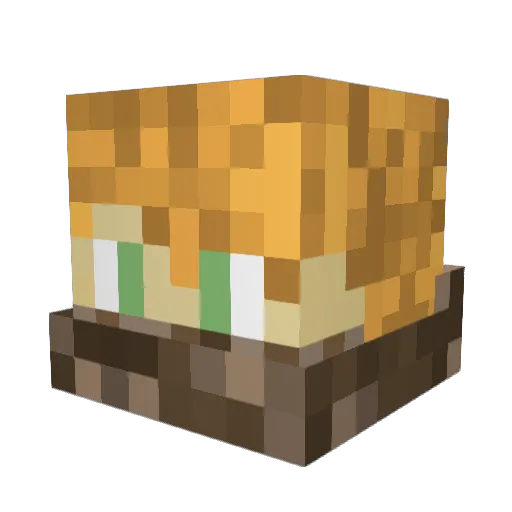 HaskoDood Minecraft avatar head, 3D render