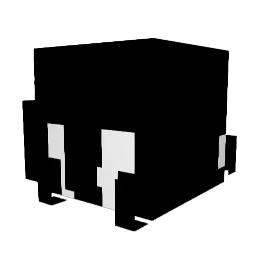 Hasnd Minecraft avatar head, 3D render