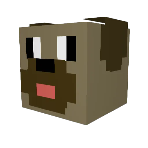 Hasser23 Minecraft avatar head, 3D render