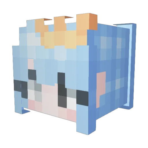 Hassle_ Minecraft avatar head, 3D render