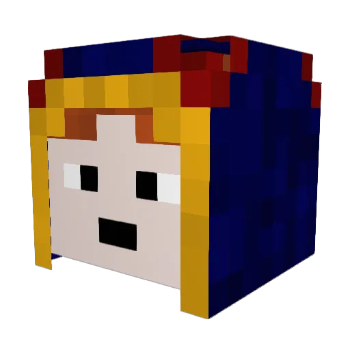 HasteOne Minecraft avatar head, 3D render