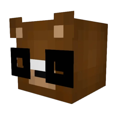 Hastens Minecraft avatar head, 3D render