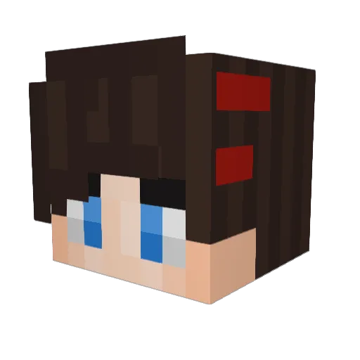 Hasuo0416 Minecraft avatar head, 3D render