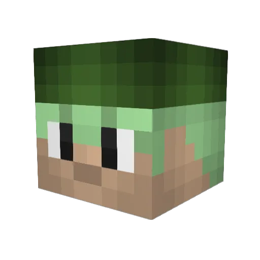 Hasyouone Minecraft avatar head, 3D render