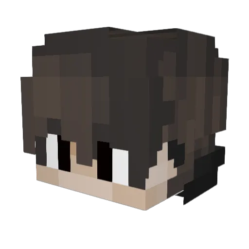 Hasztagowskyy Minecraft avatar head, 3D render
