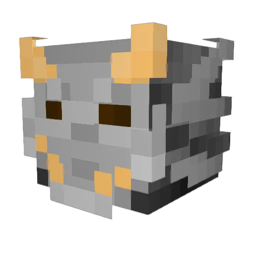 Hat1i Minecraft avatar head, 3D render