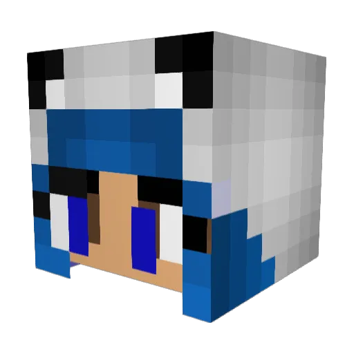 HatFanDesk Minecraft avatar head, 3D render