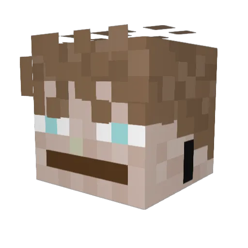 HatMan182 Minecraft avatar head, 3D render