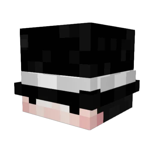 HatTime_13 Minecraft avatar head, 3D render