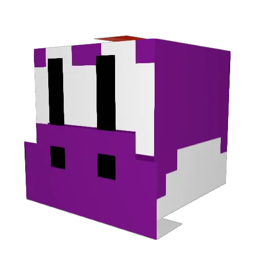 Hat_Mouse Minecraft avatar head, 3D render