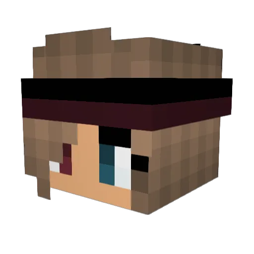 HataMig Minecraft avatar head, 3D render