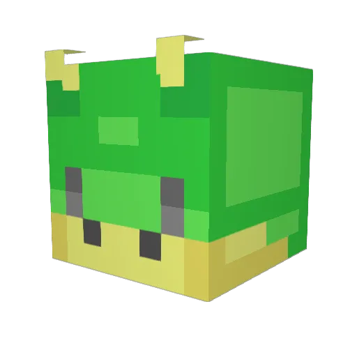 Hatakaori Minecraft avatar head, 3D render