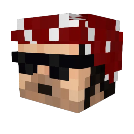 Hatay Minecraft avatar head, 3D render