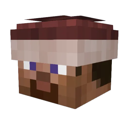 Hatbox_Ghost Minecraft avatar head, 3D render