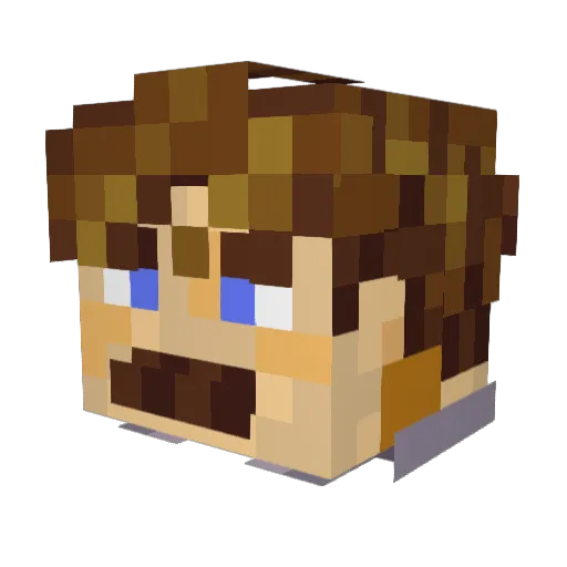 HatchetShredz Minecraft avatar head, 3D render
