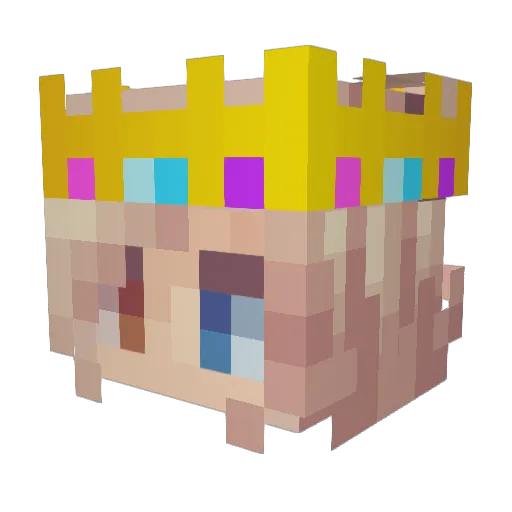 Hatchlet Minecraft avatar head, 3D render
