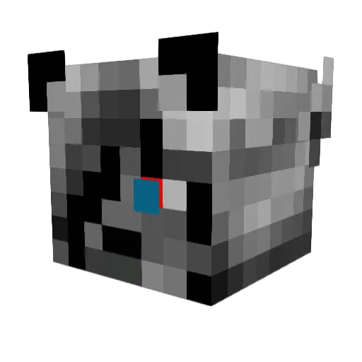 Hatdudeman Minecraft avatar head, 3D render