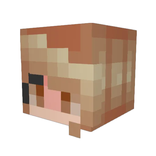 Hate135 Minecraft avatar head, 3D render