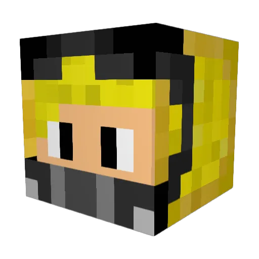 Hatek123 Minecraft avatar head, 3D render