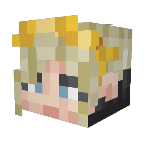 Hathaway90 Minecraft avatar head, 3D render