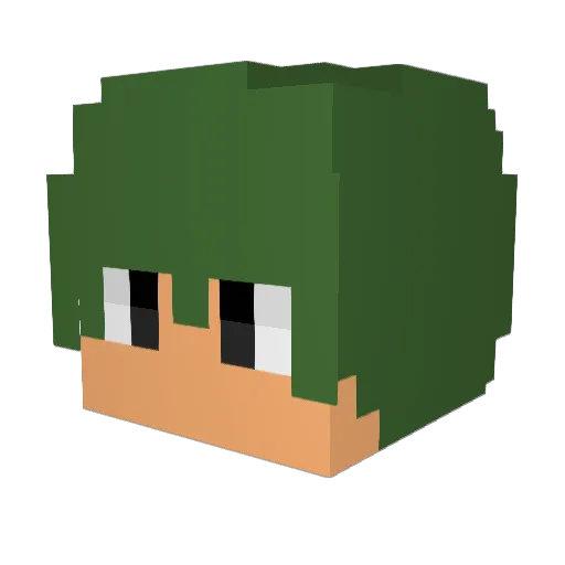HatheNom Minecraft avatar head, 3D render