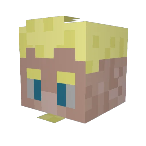Hathelm Minecraft avatar head, 3D render