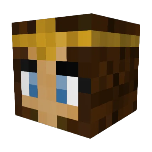 HathorCat Minecraft avatar head, 3D render