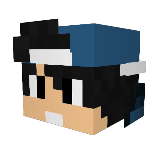 Hatschi44 Minecraft avatar head, 3D render