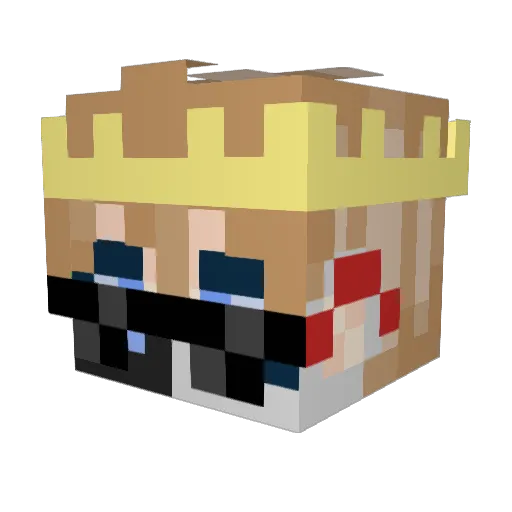 Hatski_ Minecraft avatar head, 3D render