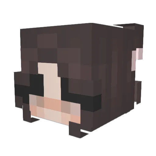 HatsueAMR Minecraft avatar head, 3D render