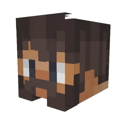 Hatt42 Minecraft avatar head, 3D render