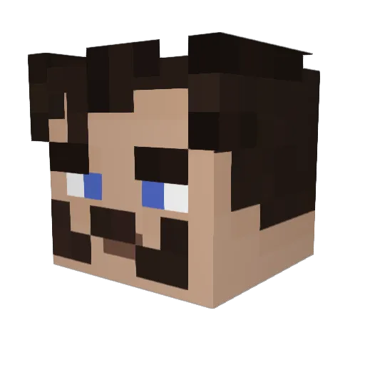 Hattaflow446 Minecraft avatar head, 3D render