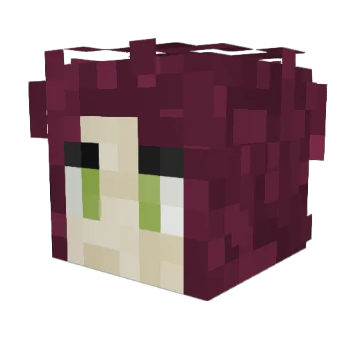 Hatter93 Minecraft avatar head, 3D render