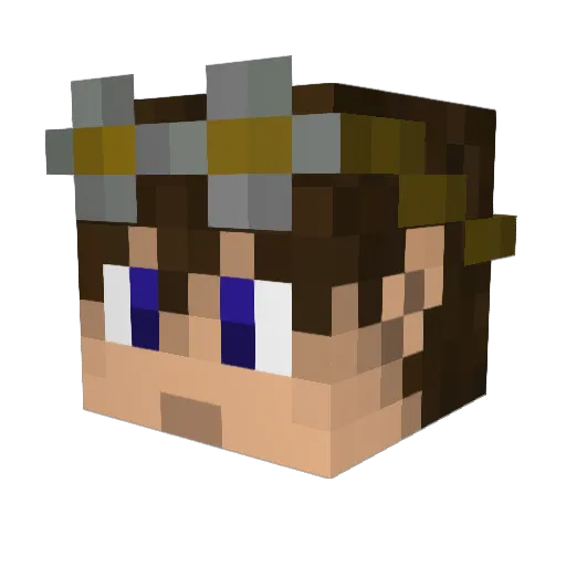 HatterIOM Minecraft avatar head, 3D render