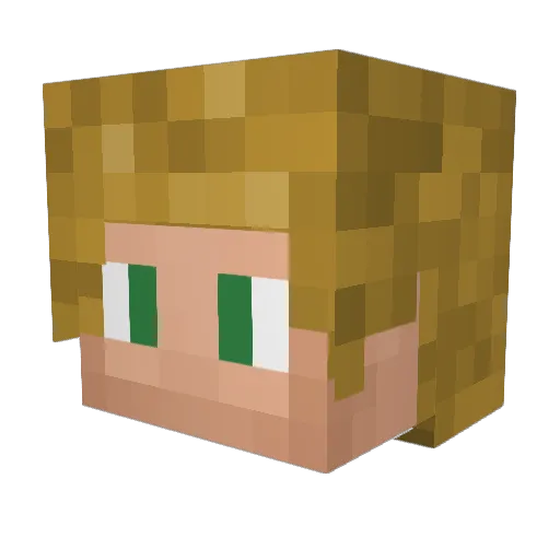Hatulos Minecraft avatar head, 3D render