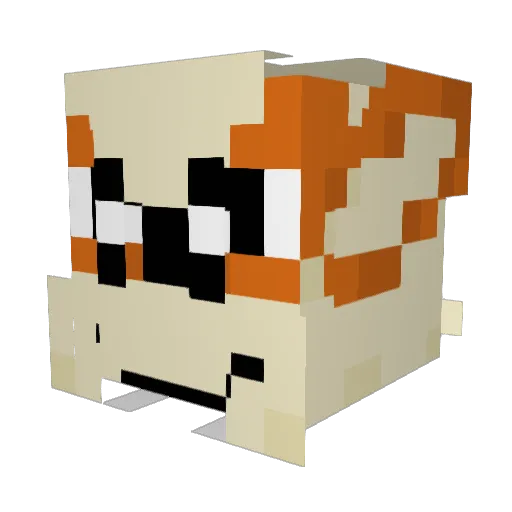 Hatuvi Minecraft avatar head, 3D render