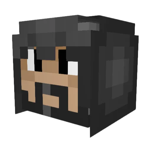Hatware Minecraft avatar head, 3D render