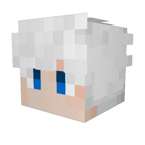 Hatzblue_ Minecraft avatar head, 3D render