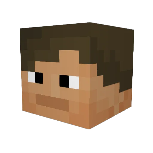 Hatzel Minecraft avatar head, 3D render