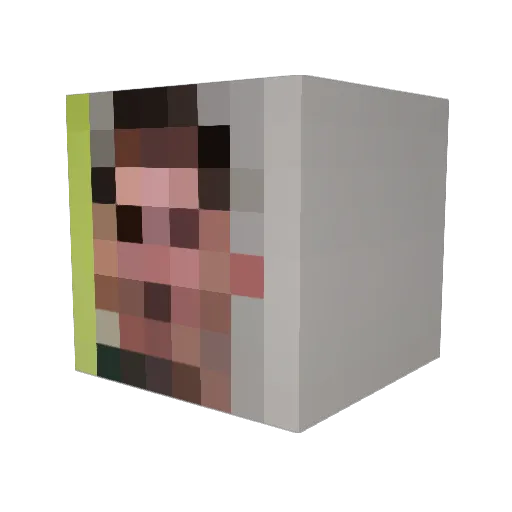 Hatzematze Minecraft avatar head, 3D render