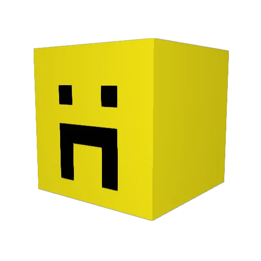 Haubold Minecraft avatar head, 3D render