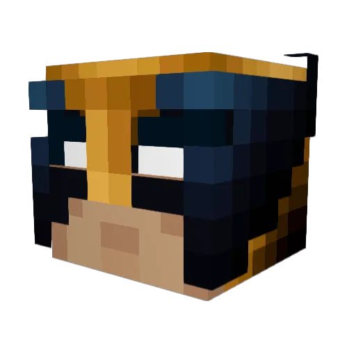 Hauche Minecraft avatar head, 3D render
