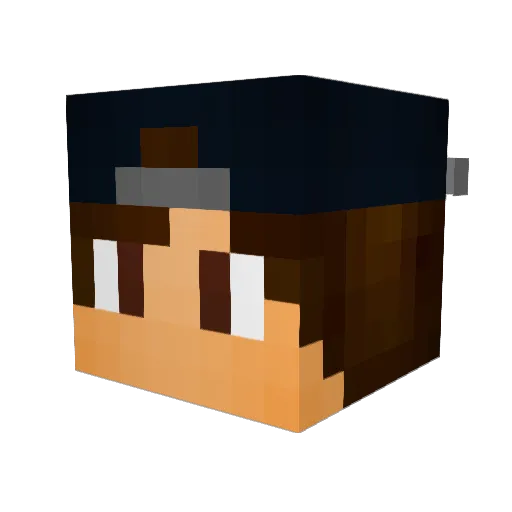 Hauer Minecraft avatar head, 3D render