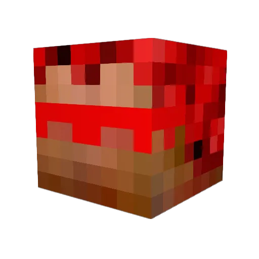 HauggyG Minecraft avatar head, 3D render