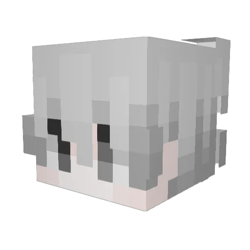 Haughtly Minecraft avatar head, 3D render