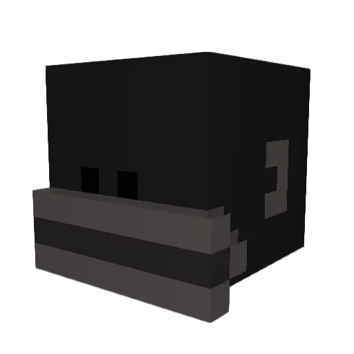 Hauhet Minecraft avatar head, 3D render
