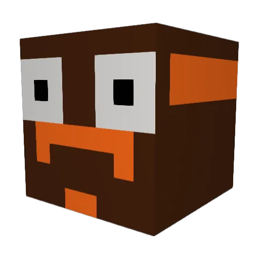 Haukkas Minecraft avatar head, 3D render